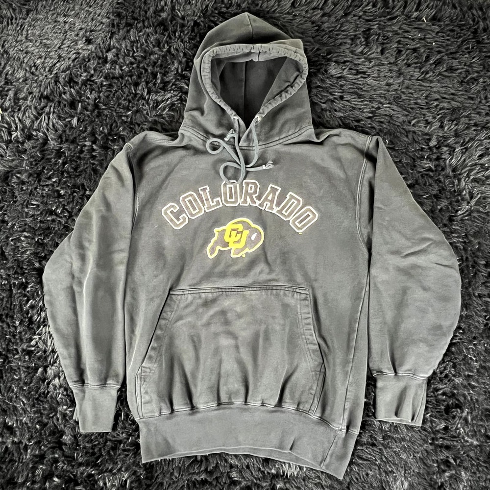 y2k Colorado Buffaloes black hoodie size small